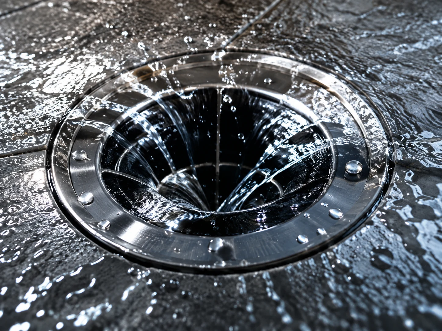 Bathroom drainage — illustrative plumbing concept